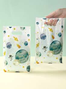 10/25/50pcs Space Planet Pattern Gift Bags, Space Planet Theme Wedding Birthday Babe Shower Party Family Friend Holiday Party Decoration Supplies, Party Thank You Gift Bags, Multi-Purpose Gift Wrapping Supplies