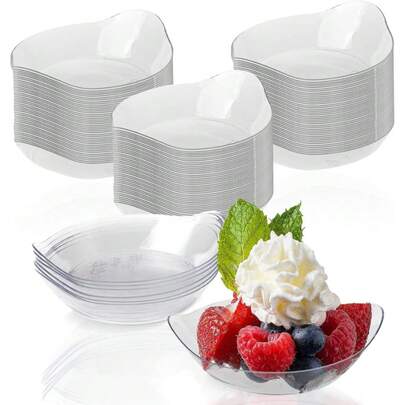 200/100/50 chiếc Đĩa tráng miệng mini 1oz, Đĩa khai vị bằng nhựa nhỏ lấp lánh màu vàng để đựng món khai vị, bánh phô mai, dâu tây, kem