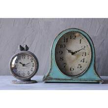Creative Collaboration Grey Tin Alloy Bird Clock - Azul - View 3