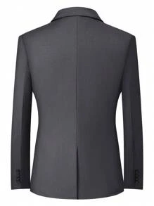 Giacca da abito formale da uomo con risvolto a tacca e singolo bottone, elegante e di alta fascia, adatta per matrimoni, cerimonie ed eventi di festa