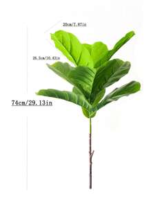 74-165cm Large Artificial Banyan Tree Fake Tropical Rubber Plants Branch Plastic Big Fiddle Leaves Tall Ficus Tree Daily Necessities Green For Home Garden Office Outdoor Decor Without 1pc
