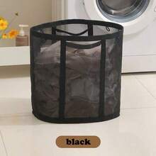 1PC Mesh Laundry Hamper - Foldable Wall-Mounted Dirty Clothes Basket For Bathroom And Laundry Room - Multicolor - View 14