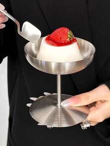 1 件不锈钢甜品碗冰淇淋杯，高脚创意 304 不锈钢冰淇淋杯，美食摄影道具 - 彩色 - 查看 14