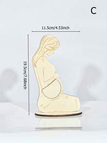 Pregnant Mom & Baby Gift, Creative Wooden Photo Frame Stand Ultrasound Picture, Best For New Mom, Expecting Mom, First Time Pregnancy Friend, Girls Bedroom Decor, Mother's Day, Baby Shower - Khaki - View 10