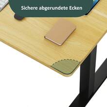 ALLDREI Tischplatte 140 x 80 cm 2 5 cm Schreibtischplatte stark Perfekt für höhenverstellbare Schreibtische tisch Tischplatte aus MDF-Material Buche - Buche1 - Übersicht 7