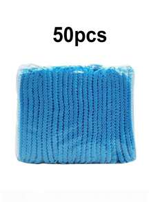 100pcs/50pcs Thick Disposable Hats, Kitchen Oil Fume And Hair Proof Food Caps, Shower Caps, Beauty Salon Specific Breathable Headgear, Disposable Hats, Work Caps, Kitchen Chef Catering Hats, Dust-Proof Headgear, Food Mesh Caps, Non-Woven Sanitary Headgear, Suitable For Dust-Free Workshops, Laboratories, Beauty Salons, Food Processing, Electronics Industry, Cleaning Work, Industrial Operations, Nail Art And Other Places