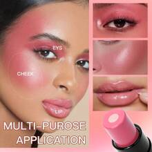 USHAS Glowing Blush Stick, Multi-Purpose Facial Makeup, Long-Lasting And Easy To Apply, Easily Creates A Natural Blush, Suitable For Daily Use, 6 Colors Optional, Meet Various Makeup Needs