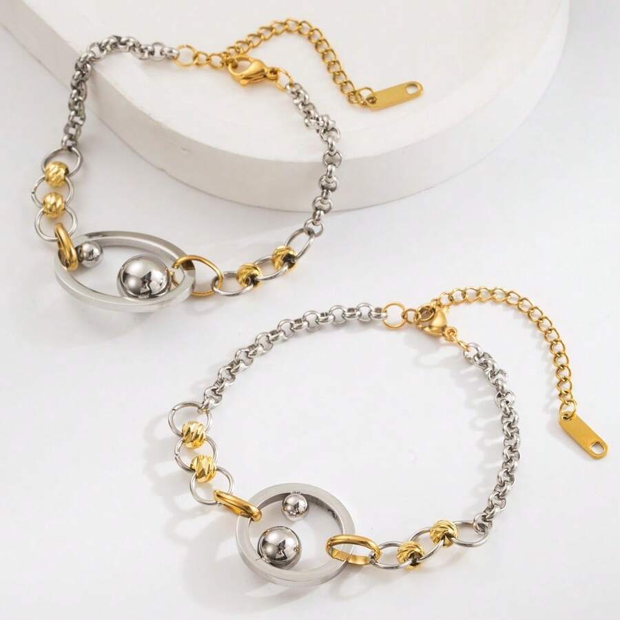 Fashionable Lightweight Luxury Minimalist Titanium Steel Bracelet - Light Luxury Versatile Bracelet - View 1