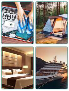 Travel Clothes Hangers Multi-Functional Folding Clothes Rack For Dorms Home Cruise And Drying Clothes Travel Essential Accessories Back To School Essential - Multicolor - View 6