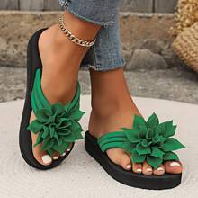 Women's Simple Casual Comfortable Flower Design Flip Flops - Leisure Large Size 36-43