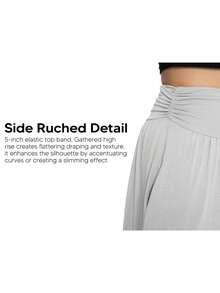 STRETCH IS COMFORT Women's And Plus Size Scoop Hem Flare Mid Length Skirt With Pockets | S-5X - Light Pink - 查看 9