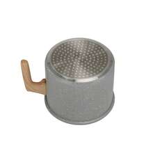 OSTER MILK POT WITH NON-STICK CERAMIC COATING, SOFT TOUCH HANDLE AND INDUCTION COMPATIBLE BASE - MARBLE EDITION DARK GREY