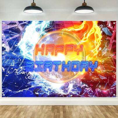 Banner na imprezę tematyczną z motywem filmowym Baner urodzinowy z jeżem Niebieski jeż Szczęśliwe tło urodzinowe Jeż Dekoracje urodzinowe Tło do fotografii Materiały dekoracyjne na imprezę urodzinową dla dzieci