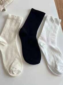 1/4/6 Pairs Women's Comfortable Soft Solid Color Over-The-Knee Socks, Simple Versatile Slouchy Socks With Tassels, Simple Versatile Comfortable Socks (Due To Lighting And Angle During Photography, The Actual Product May Have Slight Color Differences Compared To The Images.), Fall