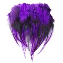 50 件染色公鸡尾羽 4-6 英寸高品质野鸡羽毛适用于 DIY 服装连衣裙配饰家居婚礼装饰珠宝鸡羽毛工艺品 - 彩色 - 查看 13