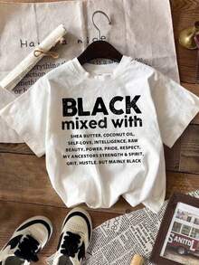 Đồ họa Khẩu hiệu Áo thun - trắng - Xem 5