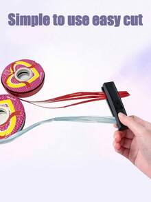 1 pieza Herramienta desglosadora de cinta artesanal multicolor (color aleatorio) para envoltura de regalos, manualidades DIY, accesorios, instrumento de corte y desglose de doble cara, tarjetas de cumpleaños, manualidades y decoraciones de boda, kit cortador de materiales multipropósito, decoración para embalaje de regalos - aleatorio - Ver 4