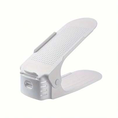 10個セットの靴スロットオーガナイザー、調節可能なプラスチック製シューズラック、二層式シューズラック、ドーム型、ベッドルーム、ワードローブ、玄関、バスルーム用の省スペースシューズラック