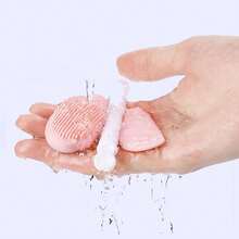 2-In-1 Dual Head Silicone Massage Brush For Face Cleansing, Mud Mask Application - Multicolor - View 5