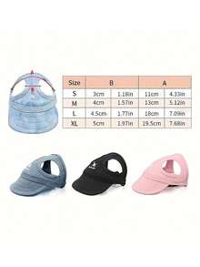 1pc Adjustable Dog Sunhat With Elastic Strap - Waterproof Pet Cap For Small, Medium & Large Breeds - Non-Woven UV Protection Outdoor Sunhat - Multicolor - View 9