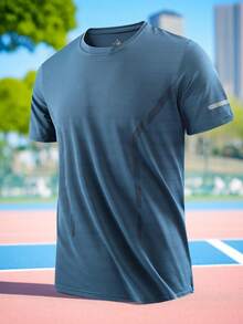 运动户外 T 恤 男士户外服装 春夏服装 运动上衣 短袖 日常休闲 跑步健身 舒适宽松 网球高尔夫 曲棍球 马术 - 黑色 - 查看 11