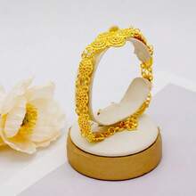 Gold Plated Three-Layer Necklace, Long Pendant, Jewelry Set, African Women's Banquet, Wedding Accessories - BJ830 - View 6