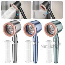 NetHong Shower Head And Hose High Pressure Set Adjustable Powerful Soft Water Handheld - Green Silver(Type C) - View 6
