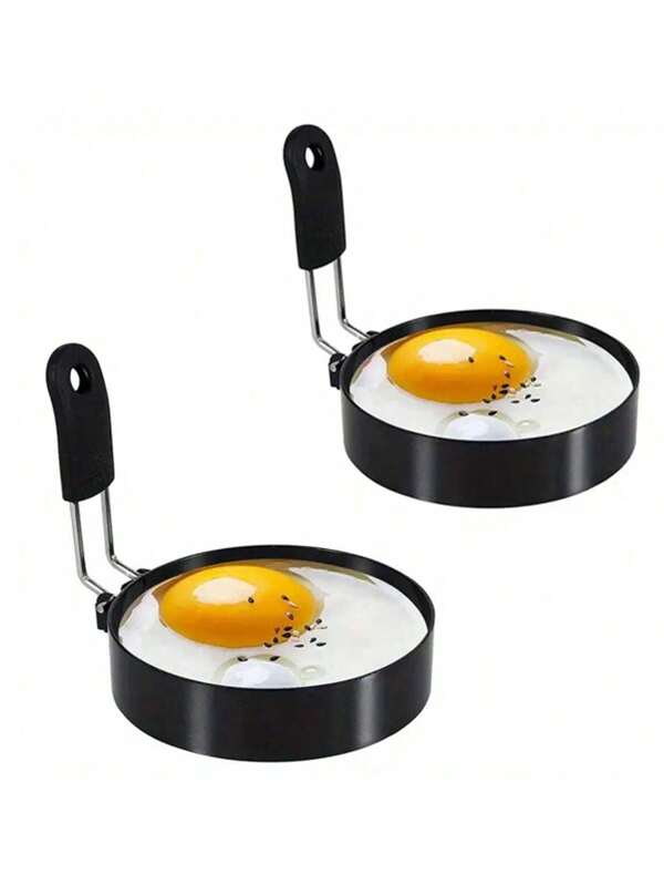 2 moldes para ovos, moldes para anéis de ovos, moldes para ovos fritos, moldes para ovos fritos faça você mesmo, moldes criativos para ovos, moldes fofos para ovos, moldes para anéis de ovos de aço inoxidável, moldes para assar, acessórios de cozinha