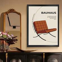 1 件/3 件墙面艺术海报现代简约包豪斯标志性中世纪家具海报高清海报家庭房间酒吧咖啡厅装饰艺术壁画图像，适用于住宅和宿舍墙壁、客厅和酒吧装饰、餐厅或浴室、房间装饰、高品质、无框油画艺术，适合室内/室外使用，无框/带框 - 彩色 - 查看 22