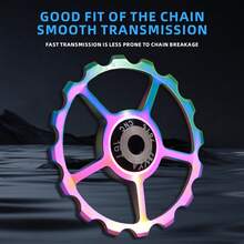 16T Ceramic Bearing Rear Derailleur Pulley Wheel For Mountain Road Bicycle Gearshift Components - Multicolor - View 5