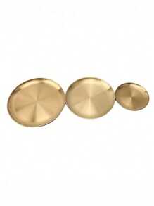 Reusable Gold Metal Plate - Stainless Steel Dessert Plate, Suitable For Home Kitchens, Restaurants, Bars, Outdoor Parties - Perfect For Weddings, Birthdays, Bachelorette Parties, Christmas, Easter, Valentine's Day - No Electricity Required