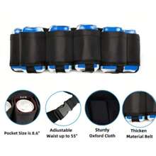 1pc Beer Belt Holster, Beer Soda Bottle Holder Belts, Drink Can Holder, Adjustable Waist Pack Bag, Holds 6 Cans, Perfect For Parties, Picnics, Hiking Men Essentials Water Bottle Tools