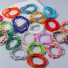 Assorted Boho Style Rainbow Charm Waist Chain Accessories, Versatile For Women Summer Body Chain, Belly Jewelry, Bikini Chains, Jewelry, Waist Belt, Bracelets, Necklace