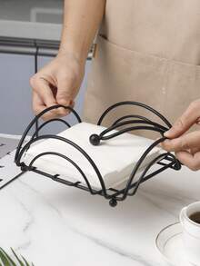 1 hộp đựng khăn giấy vuông bằng sắt sáng tạo, giá đựng khăn giấy để bàn cà phê, giá để khăn giấy dọc, đồ trang trí nhà cửa, quà tặng ngày lễ & sinh nhật, quà tặng bạn bè, hộp đựng khăn giấy vàng Al-Fitr, trang trí bàn, giá đựng khăn giấy lễ hội - Nhiều màu - Xem 6