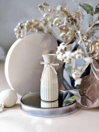 1pc Plastic Flower Vase, Unbreakable Vases Creative Home ation Wedding Festival, ations, s, Halloween Kitchen Room Glass Vase view 7