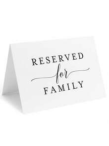 10pcs Wedding Reserved Place Cards For Family, Table Setting Cards For Engagement And Reception, Reserved Table Signs For Weddings, Parties, Restaurants Summer Birthday Gifts Beach Back To School School Supplies Room Decor - Multicolor - View 4