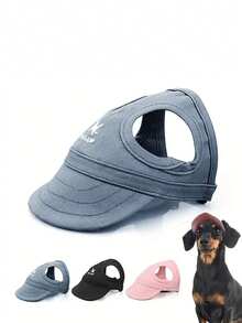 1pc Adjustable Dog Sunhat With Elastic Strap - Waterproof Pet Cap For Small, Medium & Large Breeds - Non-Woven UV Protection Outdoor Sunhat - Multicolor - View 20