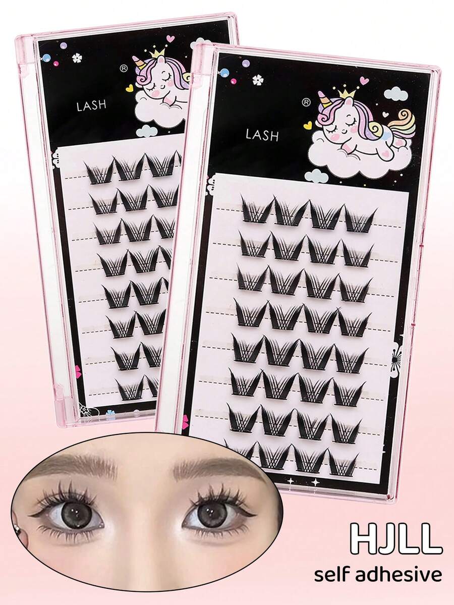 8 Pairs Eyelash Extensions No Glue Individual Cluster Lashes, Natural & Seductive Look - DD - View 1