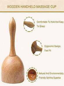 1 Set de Herramientas de Masaje de Madera, que incluye Herramienta de Masaje con Ventosas de Madera, Herramienta Gua Sha, Masajeador de Drenaje Linfático, Adecuado para Juego de Terapia de Madera y Terapia de Masaje Corporal Gua Sha. Accesorios de Fitness - Multicolor - Ver 3