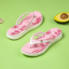 Ladies' Summer Slipper Sandals - Pink Pattern - View 3