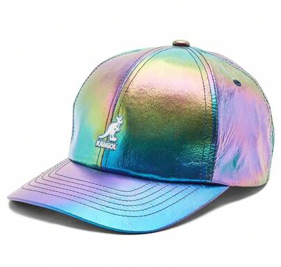 Kangol ✅ Gorra Foiled Baseball: Estilo Iridescent, Tela Nylon Laminada, Ajustador Trasero, Diseño Veraniego, Efecto Cambiante de ColorFiesta