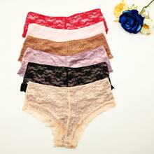 RITA SENSUAL PAN201 6 pantaletas de encaje con forro interior. Variedad de Colores y Tallas (S-M-L-XL) - Multicolor - Ver 2