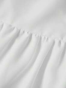 Tops de tubo de verano para mujer, sin mangas, sin tirantes, de color liso, holgados, tipo bandeau, camisas informales - Blanco - Ver 6