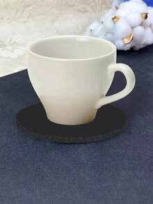 10pcs Black Minimalist Felt Coasters, Stylish And Absorbent, Suitable For Living Room And Bedroom To Hold Cups And Kettles - Multicolor - View 6