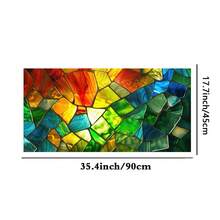 1 Stück Buntglas Fensterfolie, dekorative Fensterfolie mit abstraktem Statik-Klebeeffekt, nicht klebend, Fensterdekoration für Zuhause, Büro, Wohnzimmer, Toilette, Küche, Tür und Fenster