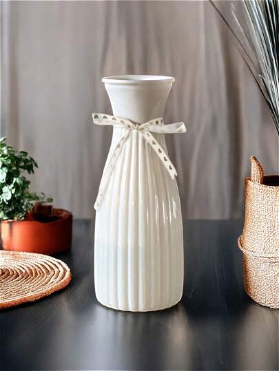 1pc Plastic Flower Vase, Unbreakable Vases Creative Home ation Wedding Festival, ations, s, Halloween Kitchen Room Glass Vase