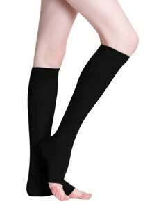 Unisex Knee-High Compression Socks For All Seasons | Prevents Deep Vein Thrombosis & Relieves Varicose Veins | Slimming Open-Toe Support Stockings", Y2k