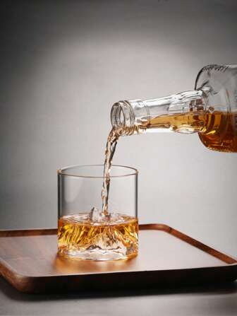 1 件，山地威士忌酒杯（不含勺子），岩石酒杯，老式酒杯，鸡尾酒杯，波本威士忌酒杯，独特设计，厚底座，时尚饮具，适用于家庭酒吧，生日礼物，父亲节礼物，适合男士、丈夫、男朋友