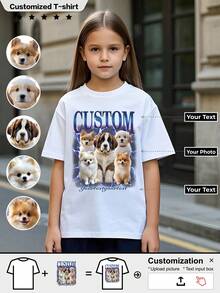 Custom Personalized T-Shirt, Girls Sport T-Shirt, Breathable, A Gift, - Add Images To Design Your Own Personalized Printed T-Shirt - White - View 1