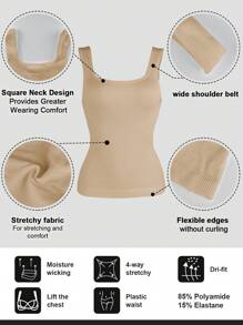 1 Peça Top Modelador sem Costura Preto Plus Size para Controle da Barriga Feminino, Levemente Esculpido, Cintura Modeladora Fina e Afunilada, Shapewear para Achatamento da Barriga
